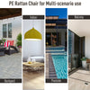 Outdoor PE All-Weather Rattan Loveseat Couch with 2 Throw Pillows & Comfortable Cushions in an Elegant Style