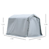 8' x 6' Outdoor Car Tent Carport Canopy Garage Storage Shelter with Roll-up Door, Steel Frame, PE Cover, Grey
