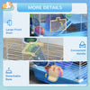 2-Level Hamster Cage Rodent Gerbil House Mouse Rat Habitat Metal Wire with Exercise Wheel, Play Tubes, Water Bottle, Food Dishes, & Ladder