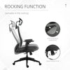 Draft Chair, Ergonomic Chair with Lumbar Back Support, Adjustable Headrest for Office, Task Chair, Grey