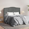 Upholstered Nailhead Trim Headboard, Home Bedroom Decoration for Full and Queen-Sized Beds, Grey