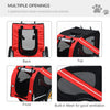 Dog Bike Trailer Pet Cart Bicycle Wagon Cargo Carrier Attachment for Travel with 3 Entrances Large Wheels for Off-Road, Red/Black