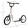 Youth Scooter Kick Scooter for Kids 5+ with Adjustable Handlebar Front and Rear Dual Brakes Inflatable Wheels, White