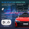 Kids Ride on Car with Remote Control, 12V 3.1 MPH Electric Car for Kids Ride-on Toy for 37-60 Months Boys and Girls with Suspension System, Horn Honking, Music, Lights, Red
