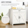 Farmhouse Sideboard Buffet Cabinet, Barn Door Style Kitchen Cabinet, 32" Accent cabinet for Kitchen, Living Room or Entryway, White Wash