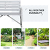 Wooden Wagon Wheel Bench Rustic Outdoor Patio Furniture, 2-Person Seat Bench with Backrest Charcoal Grey