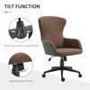 Ergonomic Office Chair Office Roller Chair Office Desk & Computer Chair With 5 Castor Wheels & Easy Adjustable Height/Tilt Brown