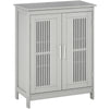 Modern Bathroom Floor Cabinet, Free Standing Linen Cabinet, Storage Cupboard with 3 Tier Shelves, Grey