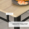 5 Piece Dining Room Table Set with 4 Metal Frame Chairs for Kitchen, Dinette, Breakfast Nook, Natural Wood/Grey