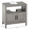 Pedestal Sink Storage Cabinet, Bathroom Under Sink Cabinet with 2 Doors and Open Shelf, Bathroom Vanity, Space Saver Organizer, Grey