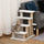 4 Levels Cat Steps, Pet Stairs Carpeted Ladder, Kitten Tree Climber with Scratching Posts, Hanging Play Ball, Side Step, for High Bed, Sofa