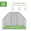 Metal Chicken Coop for 4-6 Chickens, Walk In Chicken Run Chicken Pen Hen House Outdoor with Roof for Yard, 9.2' x 6.2' x 6.4'