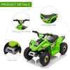 6V Kids ATV Ride on 4-Wheeler Car, Electric Quad Toy Battery Powered Vehicle with Forward/ Reverse Switch for 18-36 Months Old Toddlers, Green