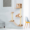 Multi-level Cat Tree Activity Center with Sisal-Covered Scratching Posts Condo for Cats and Pets  Yellow