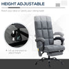 Vibration Massage Office Chair, Reclining Computer Chair with USB Port, Remote Control, Side Pocket and Footrest, Dark Grey