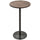 Bistro Table, Bar Height Table with Weathered Wood Top, Steel Frame, Round Bar Table for Home Bar, Kitchen, Dining Room, Brown/Black
