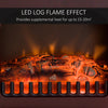 Electric Fireplace Heater, Fireplace Stove with Realistic LED Flames and Logs, and Overheating Protection, 750W/1500W, Red