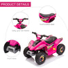6V Kids Electric Ride on Car with Forward / Reverse Functions for 3-5 Year Olds, Pink