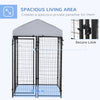 Large Outdoor Dog Kennel Galvanized Steel Fence with UV-Resistant Oxford Cloth Roof & Secure Lock 48" x 48"
