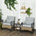 3 Piece Rocking Wicker Bistro Set, Outdoor Patio Furniture Set with two Porch Rocker Chairs, Cushions, Two-Tier Coffee Table for Garden, Backyard, Light Gray