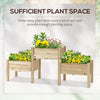 73" x 18" x 32" 3 Tier Raised Garden Bed w/ Three Elevated Planter Box, Freestanding Wooden Plant Stand for Vegetables, Herb and Flowers
