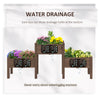 73" x 18" x 32" 3 Tier Raised Garden Bed w/ Three Elevated Planter Box for Vegetables, Herb and Flowers, Coffee
