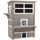 3-Tier Feral Cat House, Outdoor Kitten Condo Shelter with Raised Floor, Asphalt Roof, Escape Door, Jumping Platform, Grey