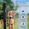 Outdoor Solar Shower w/ Hot and Cold Adjustment for Poolside Beach Pool Spa
