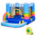 2-in-1 Kids Inflatable Bounce House Jumping Castle with Trampoline and Pool, with Carry Bag & Inflator Included