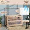 Hamster Cage with Triple Ladders and Double Huts, Big Small Animal Cage, Wheels, Pull-out Tray, Natural