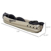 Inflatable Kayak, 2-Person Inflatable Boat, Inflatable Canoe Set With Air Pump, Aluminum Oars, Beige