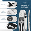 Black Inflatable Stand Up Paddle Board Ultra-Light Yoga SUP with Non-Slip Deck Pad, Premium Accessories