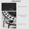 30 Inch Outdoor Fire Pit, Round Wood Burning Firepit, Garden Table with Spark Screen Cover for Patio, Garden, Backyard, Black and White