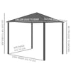 10' x 12' Hardtop Gazebo with Waterproof Metal Roof and Wood Grain Metal Frame, Permanent Gazebo Canopy, for Garden, Patio, Backyard, Deck, Porch