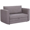 Light Grey  Pull Out Sofa Bed, Modern Convertible Loveseat Sleeper, Upholstered Sleeper Sofa for Small Space