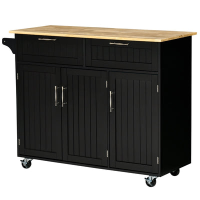 Kitchen Island Cart, Rolling Kitchen Island, Utility Cart with Wheels, Kitchen Cart with Drawers and Cabinets