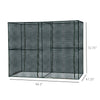 94.5" x 47.25" x 72.75" Walk-in Greenhouse with High-Quality HDPE Cover & 2 Zippered Doors for Plants/Herbs