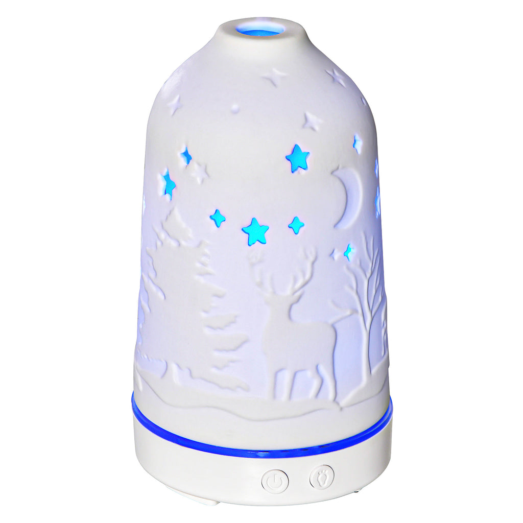 100ml Aroma Diffuser for Essential Oils Humidifier with 7 Colors LED Lights, 2 Mist Mode, Timer, Waterless Auto-off for Home and Office, White