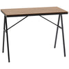 Industrial Bar Table with Steel Frame, Counter Height Table Pub Table for Kitchen Dining Room Cafe, Brown/Black