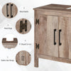 Under Sink Bathroom Floor Storage Cabinet with Double Door Space Saver Organizer Reclaimed Barnwood