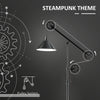 Industrial Floor Lamp for Living Room, Standing Lamp with Steel Frame for Bedroom, Black