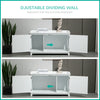 Cat Litter Box Furniture Hidden Litter Box Enclosure Cabinet Indoor Cat Washroom Double-door Nightstand End Table with Cat Hole White