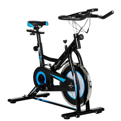 Stationary Indoor Cycling Exercise Bike, Adjustable Comfortable Seat w/ Cushion, Grip Handlebar, Workout Cycle Training