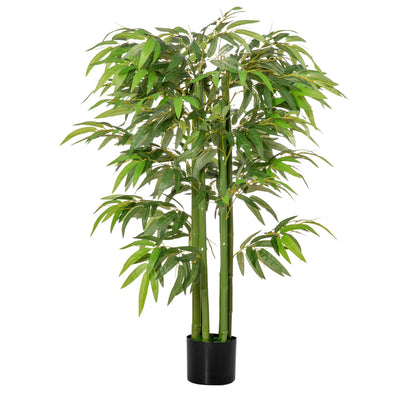 4.5ft Artificial Bamboo Tree, Faux Decorative Plant in Nursery Pot for Indoor or Outdoor DÃ©cor