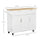 Rolling Kitchen Island on Wheels, Portable Kitchen Cart with Rubberwood Tabletop and Towel Rack for Dining Room