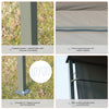 7FT Grill Gazebo BBQ Canopy with Sun Shade Panel Side Awning, 2 Exterior Serving Shelves, 5 Hooks for Patio Lawn Backyard