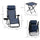Zero Gravity Lounger Chair Set of 3, Folding Reclining Patio Chair with Side Table, Cup Holder and Headrest for Poolside, Camping, Blue