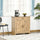 Farmhouse Buffet Cabinet, Barn Door Style Sideboard Buffet for Kitchen, Living Room, Entryway, Sideboard Cabinet, Natural Wood Effect