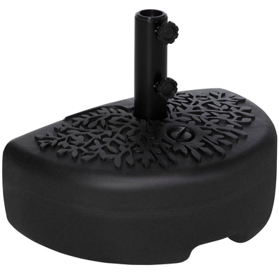 Umbrella Base, Half Round, Sand or Water Filled Patio Umbrella Stand Holder for Lawn, Deck, Backyard and Garden, Fit 1.5