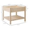 36" x 36" Raised Garden Bed with Storage Shelf, 2 Tiers Elevated Wooden Planter Box Stand for Vegetable Flower Herb, Balcony and Backyard